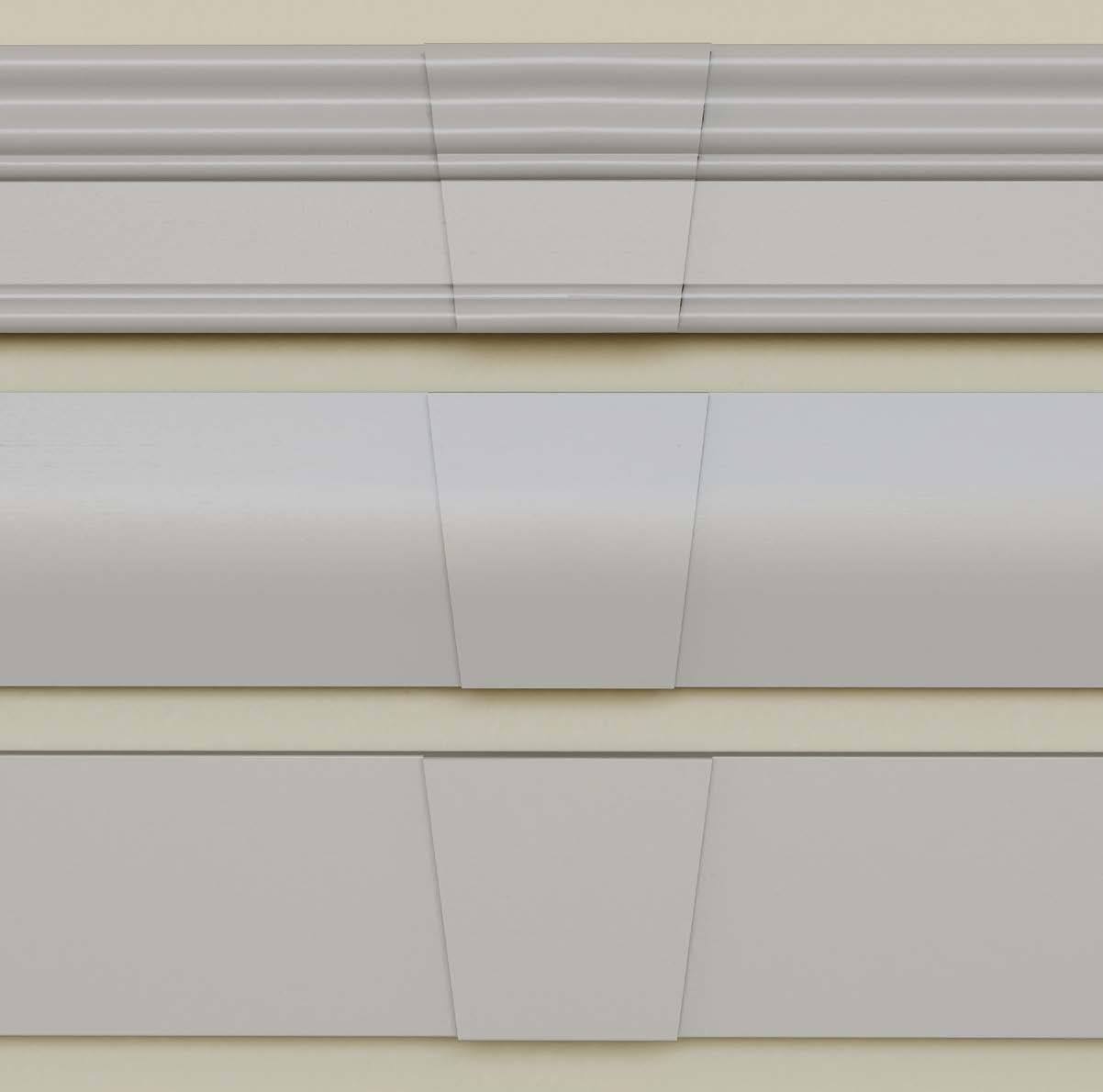 Aria valances with keystones